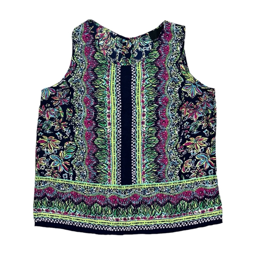 Like New Cynthia Rowley Sleeveless Floral Top XL - Picture 4 of 14